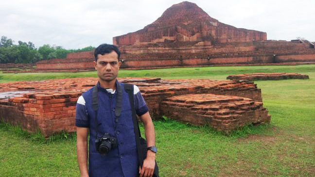 At the Archaeological site of ‘Somapura Mahavihara’ (UNESCO World Heritage), Paharpur, Bangladesh (April, 2019)