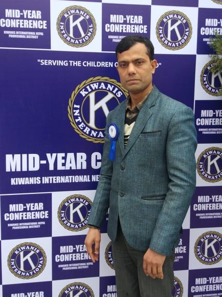 Mr. Netra at the Mid Year Convention of Kiwanis International Nepal, 2019