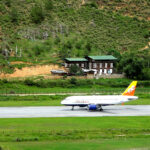 Paro-Airport, Landing view