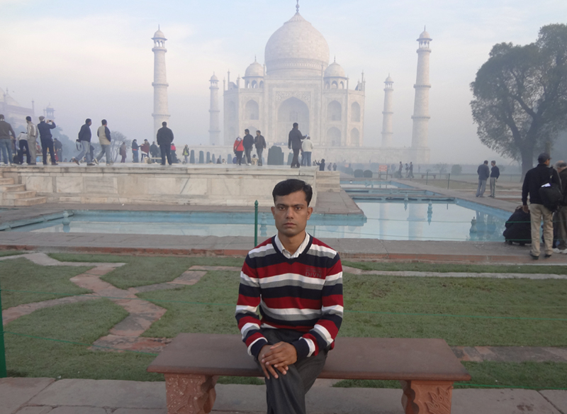 One of the ‘Seven wonders of the modern World’ Tajmahal, Agra, India. (Early Winter, 2013)