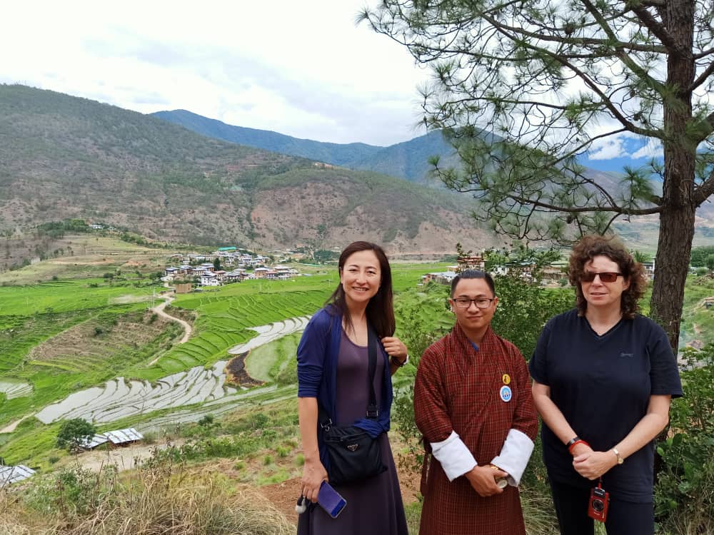 clients with Bhutanese guide