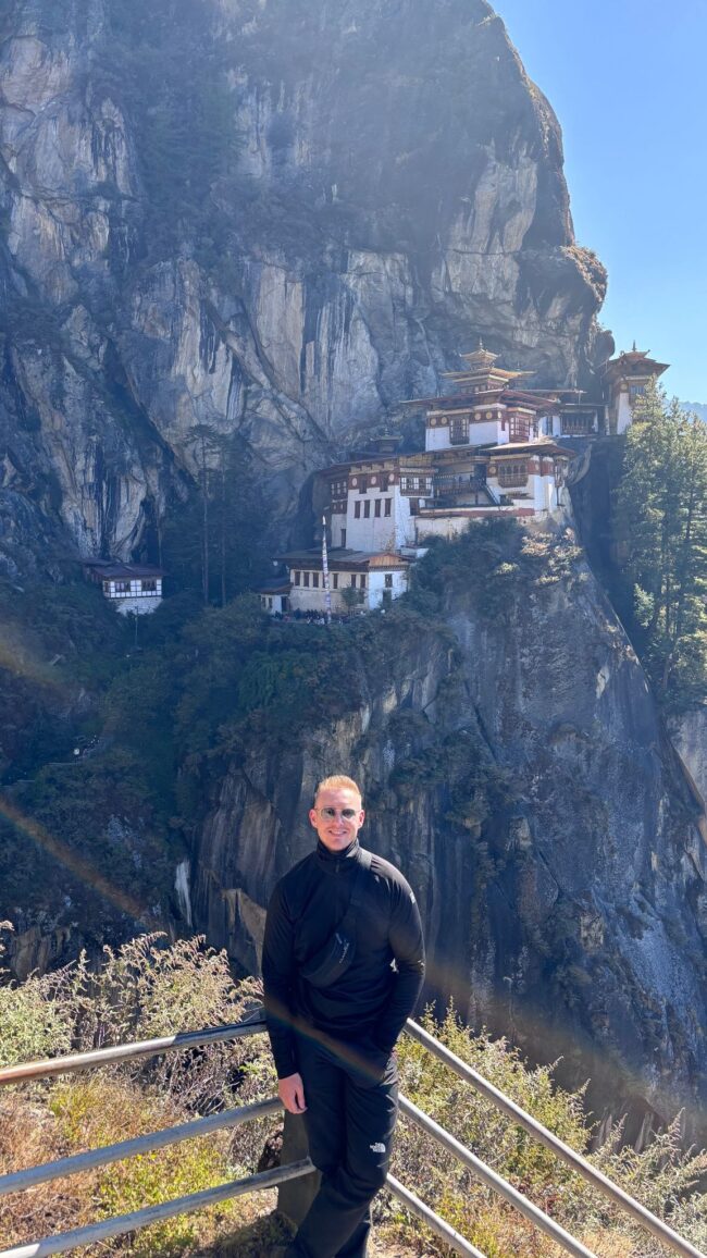 Mr. Marvin and Yves Infront of Tiger's Nest Monastery, Bhutan